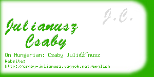 julianusz csaby business card